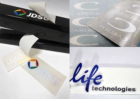 Vinyl Cut Graphics Labels made by Adhesa Plate